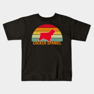 Cocker Spaniel Vintage Silhouette Kids T-Shirt